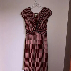Max Studio woman’s pink and black striped dress